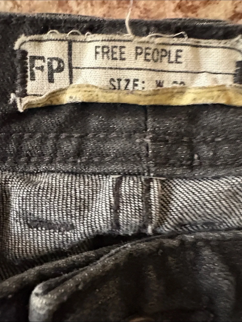 Free People Men’s Black Skinny Distressed Jeans